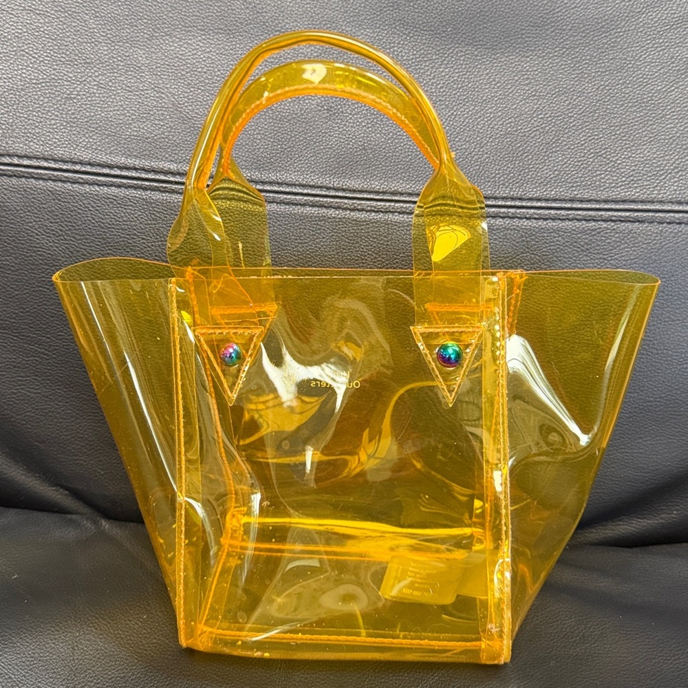 Urban Outfitters Vibrant Yellow Clear Tote - Picture 2 of 9